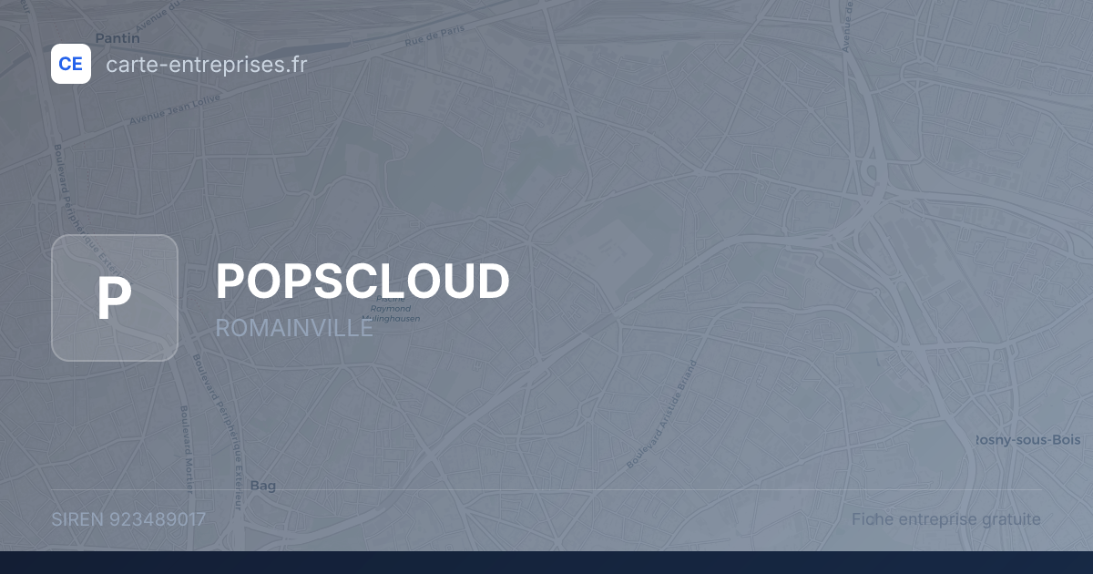 POPSCLOUD — 923489017 — fiche entreprise
