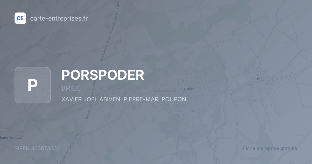 PORSPODER — 803873660 — fiche entreprise