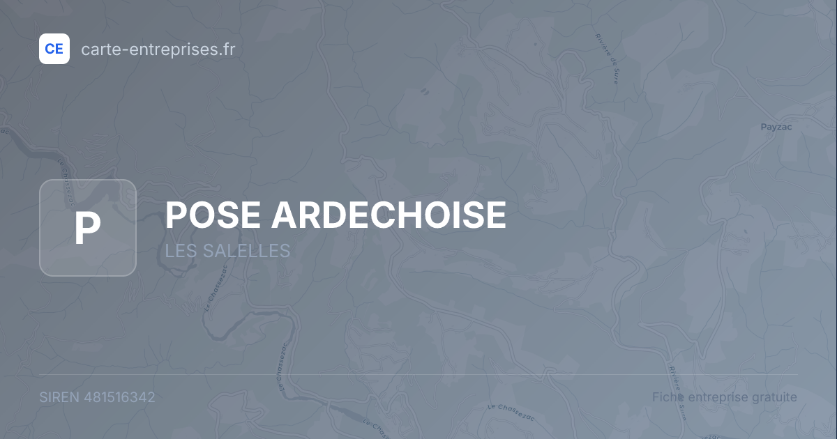 POSE ARDECHOISE — 481516342 — fiche entreprise