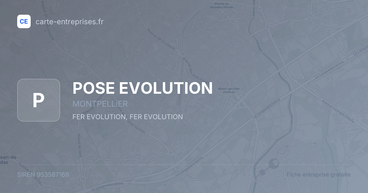 POSE EVOLUTION — 953587169 — fiche entreprise