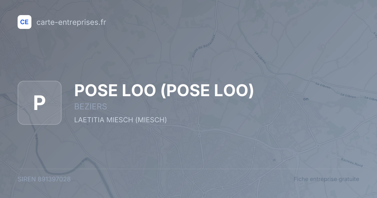 POSE LOO — 891397028 — fiche entreprise