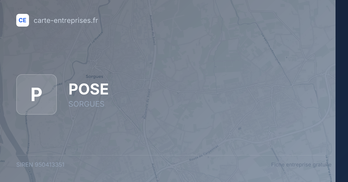 POSE — 950413351 — fiche entreprise