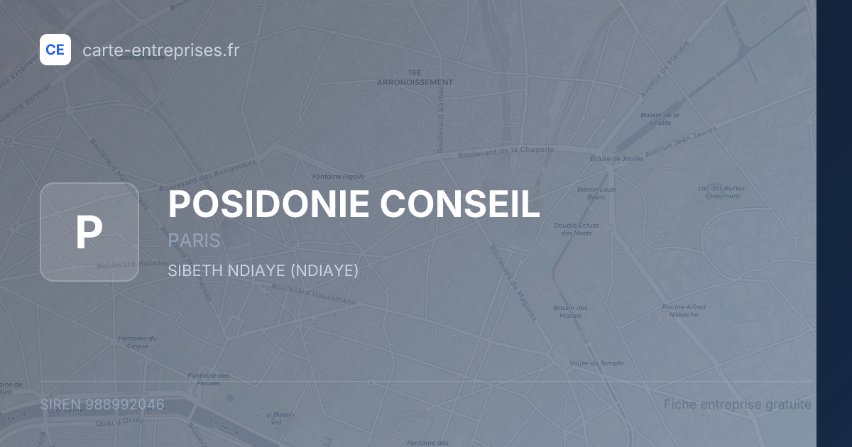 POSIDONIE CONSEIL — 988992046 — fiche entreprise