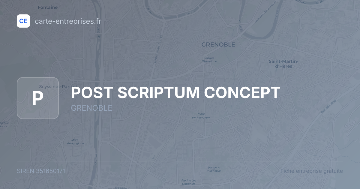 POST SCRIPTUM CONCEPT — 351650171 — fiche entreprise