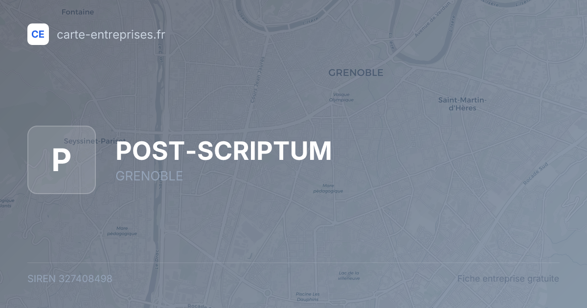 POST-SCRIPTUM — 327408498 — fiche entreprise