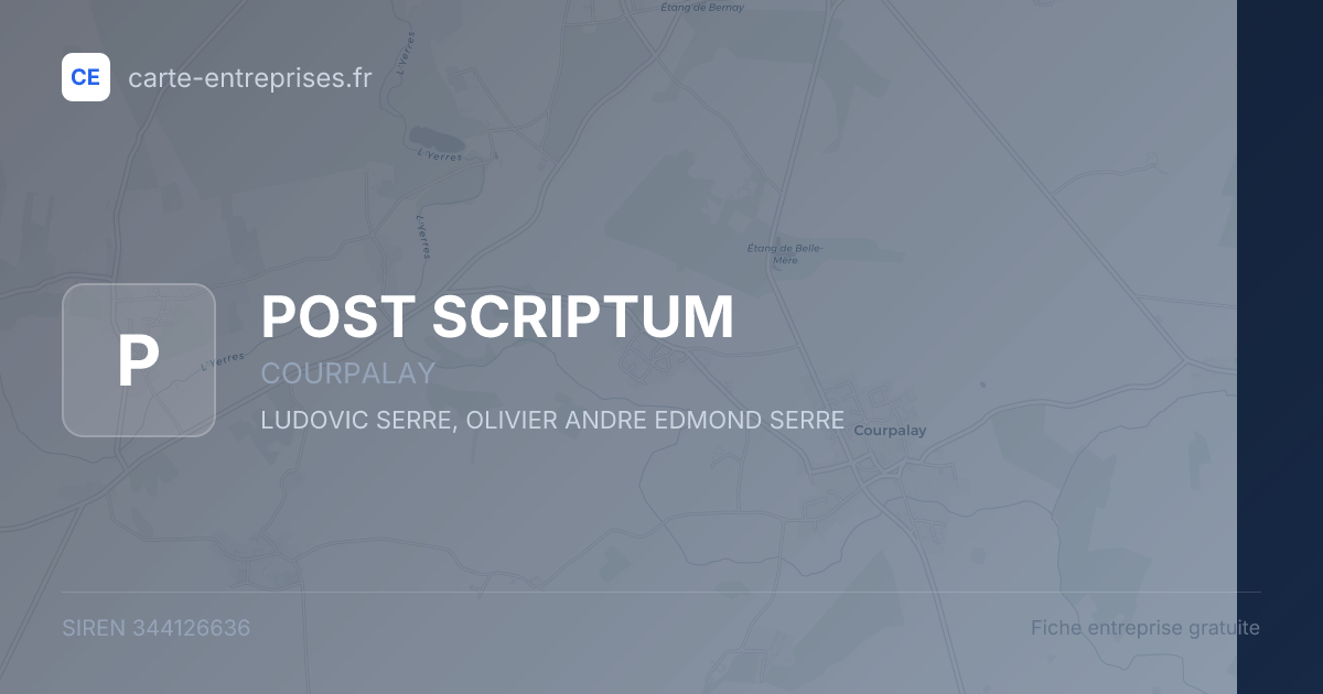 POST SCRIPTUM — 344126636 — fiche entreprise