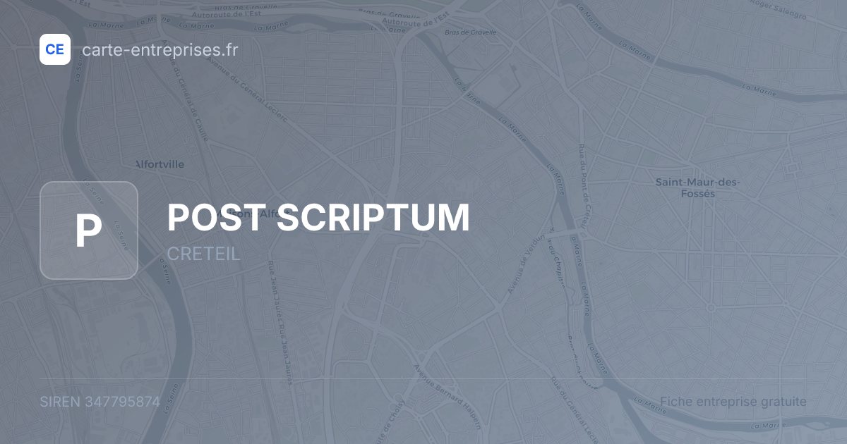 POST SCRIPTUM — 347795874 — fiche entreprise
