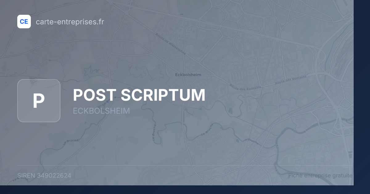POST SCRIPTUM — 349022624 — fiche entreprise