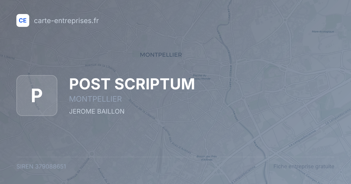 POST SCRIPTUM — 379088651 — fiche entreprise