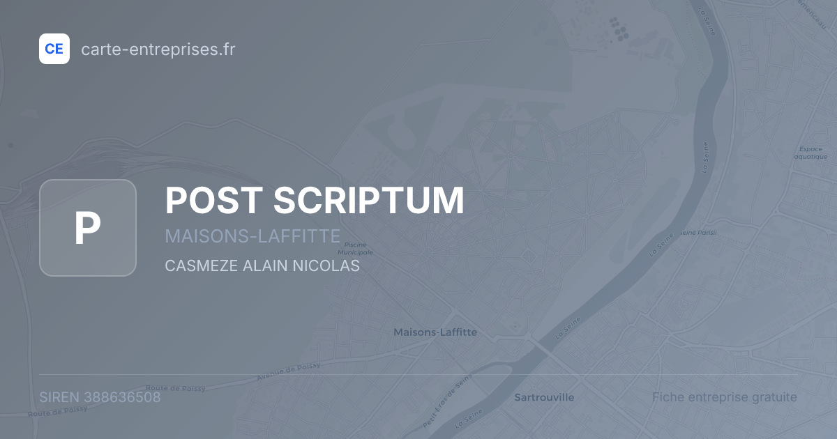POST SCRIPTUM — 388636508 — fiche entreprise