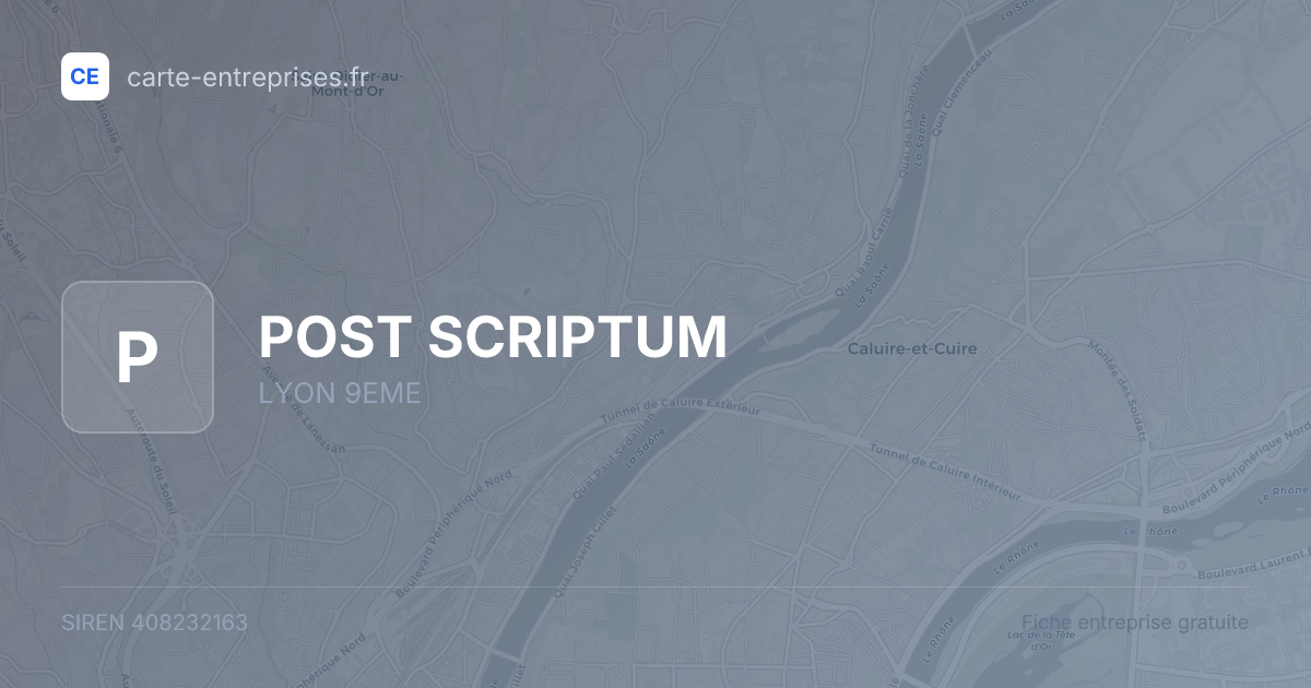 POST SCRIPTUM — 408232163 — fiche entreprise