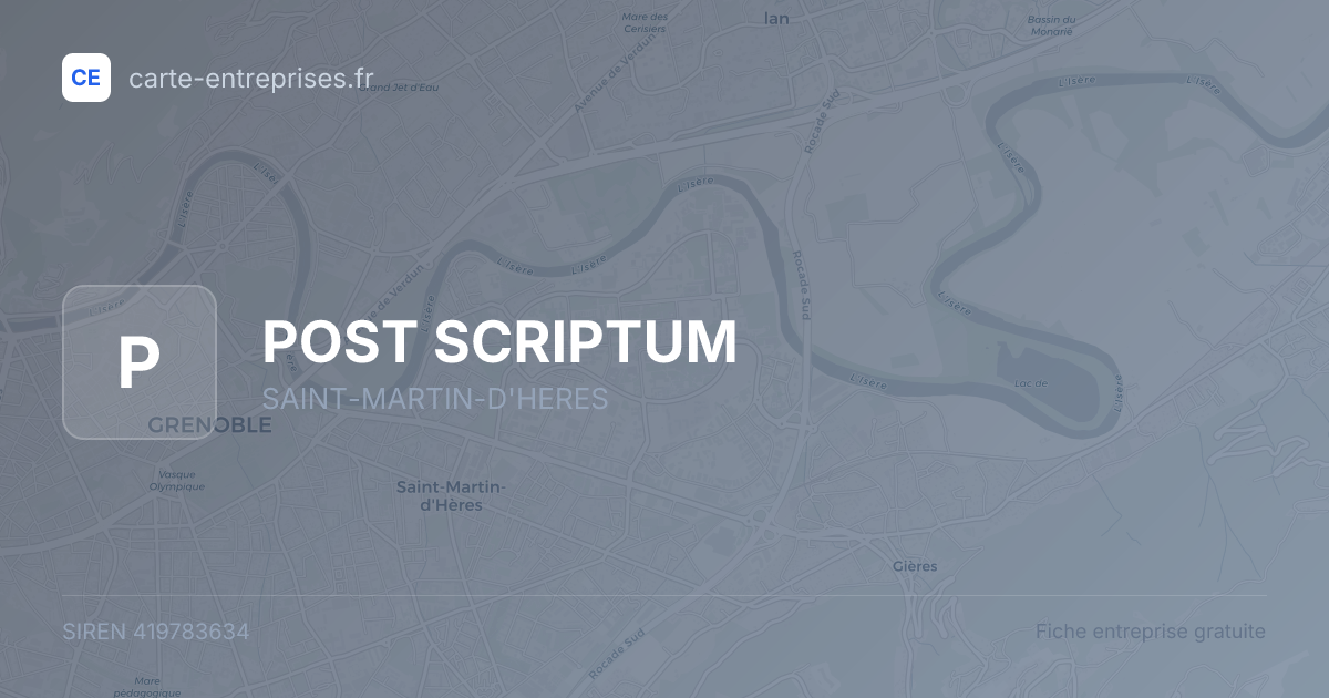 POST SCRIPTUM — 419783634 — fiche entreprise
