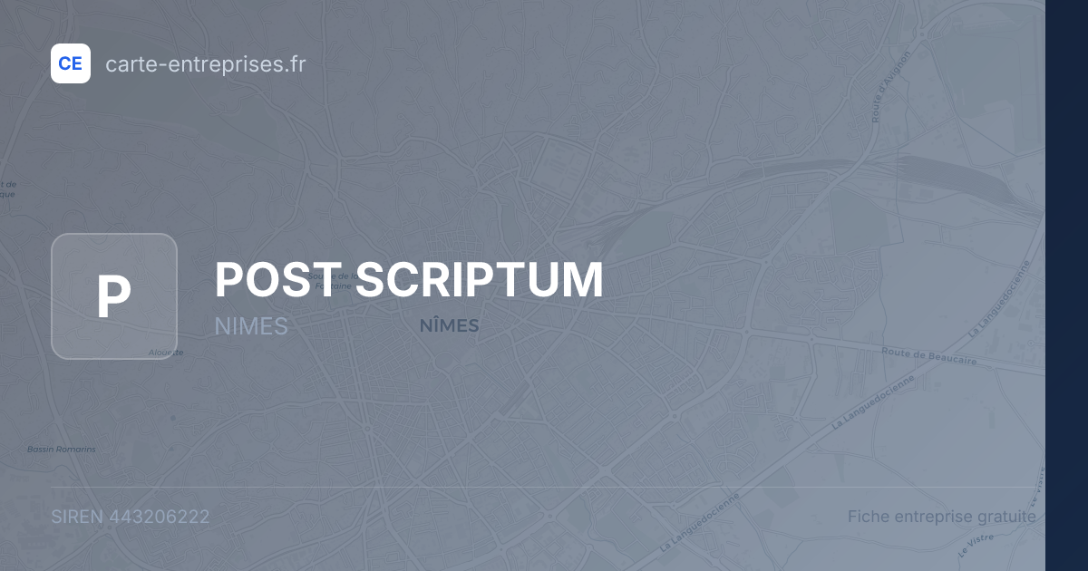 POST SCRIPTUM — 443206222 — fiche entreprise