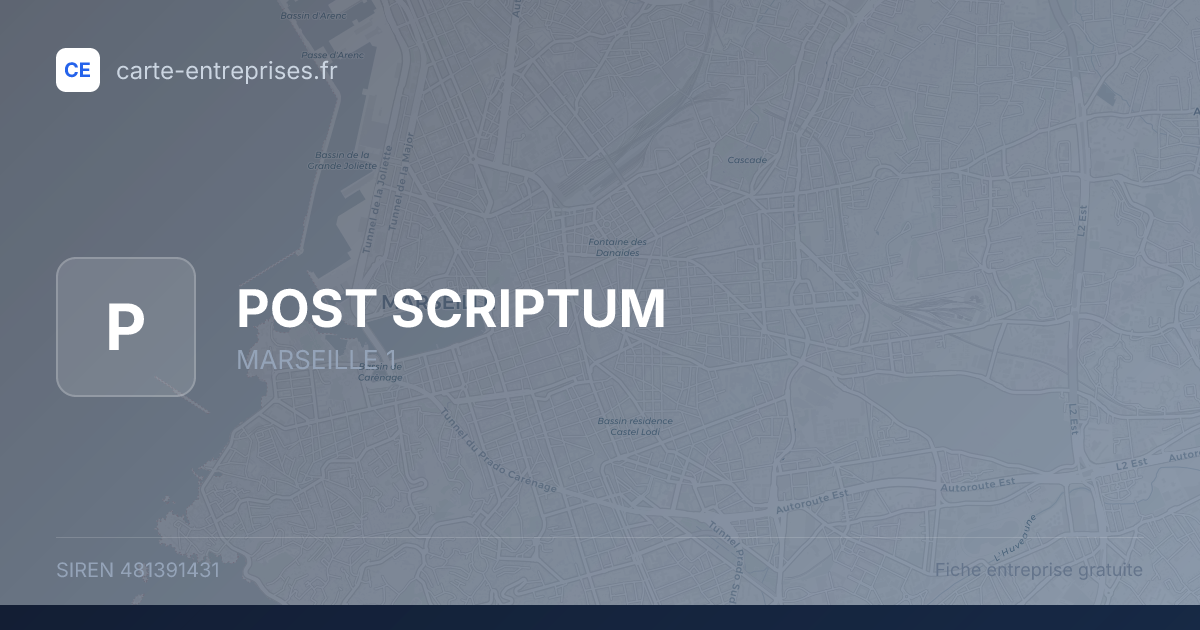 POST SCRIPTUM — 481391431 — fiche entreprise