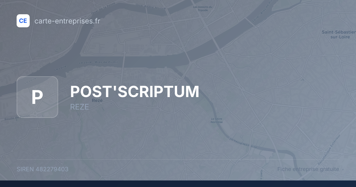 POST'SCRIPTUM — 482279403 — fiche entreprise