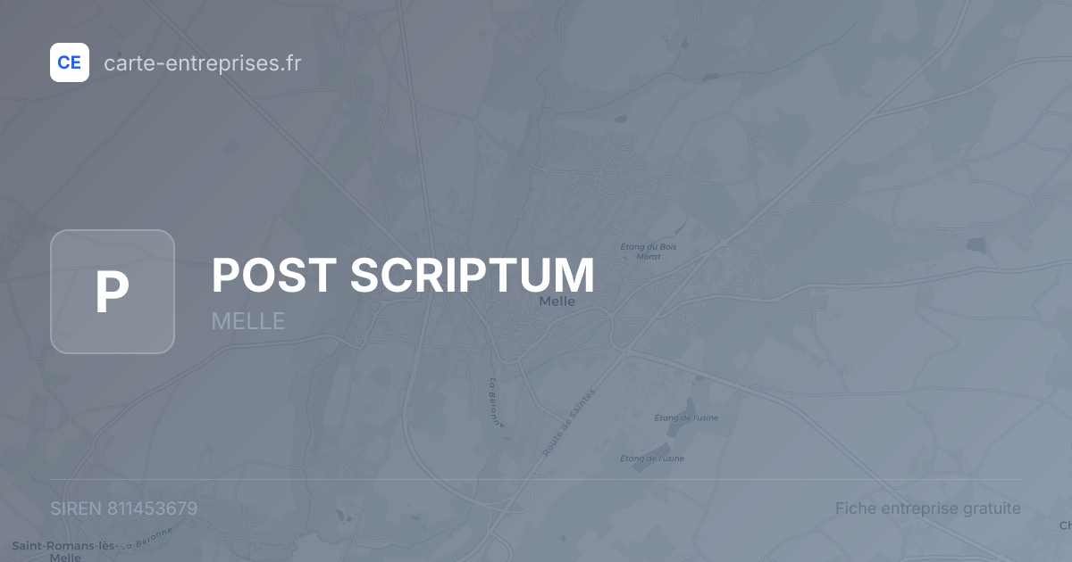 POST SCRIPTUM — 811453679 — fiche entreprise