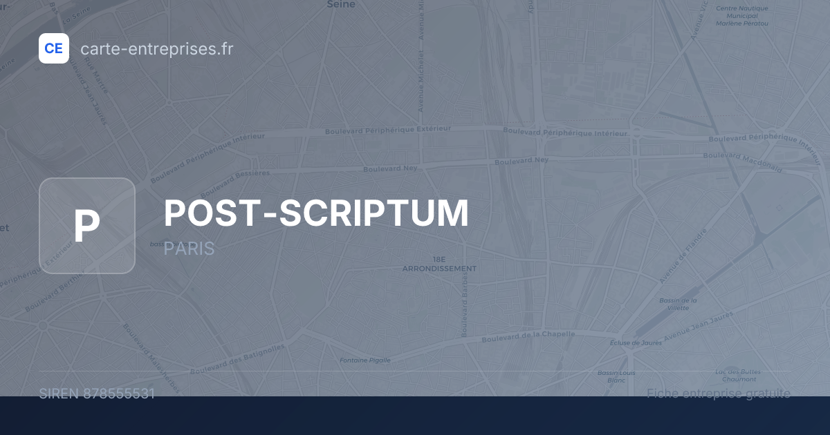 POST-SCRIPTUM — 878555531 — fiche entreprise
