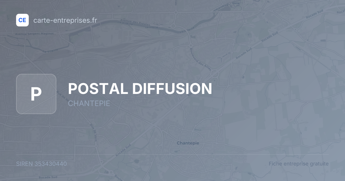 POSTAL DIFFUSION — 353430440 — fiche entreprise