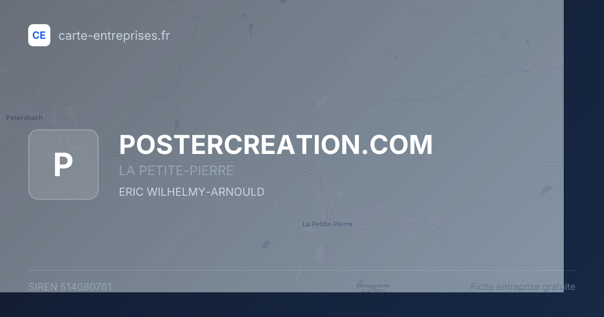 POSTERCREATION.COM — 514080761 — fiche entreprise