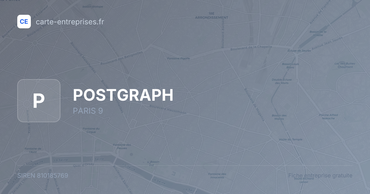 POSTGRAPH — 810185769 — fiche entreprise