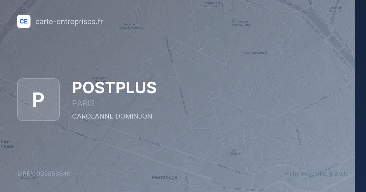 POSTPLUS — 993858646 — fiche entreprise
