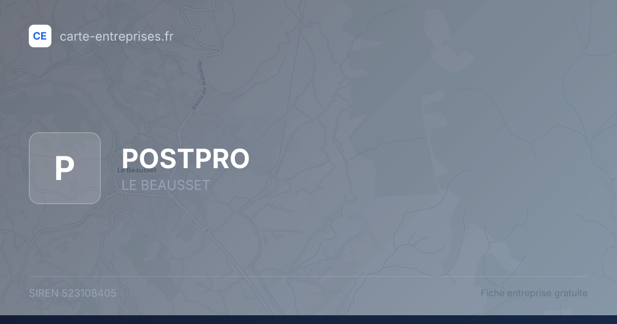 POSTPRO — 523108405 — fiche entreprise