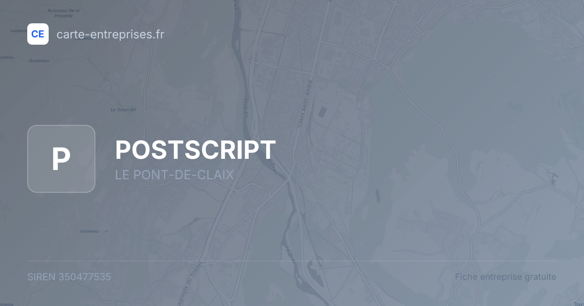 POSTSCRIPT — 350477535 — fiche entreprise