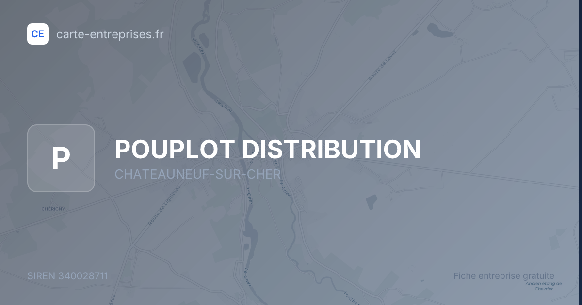 POUPLOT DISTRIBUTION — 340028711 — fiche entreprise