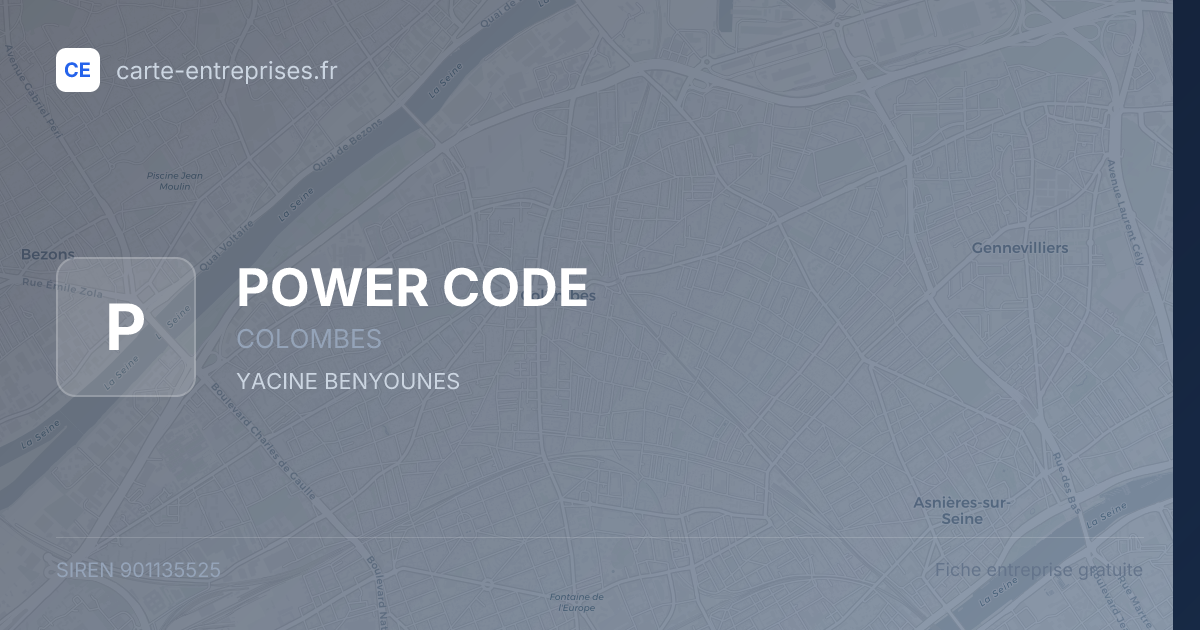 POWER CODE — 901135525 — fiche entreprise