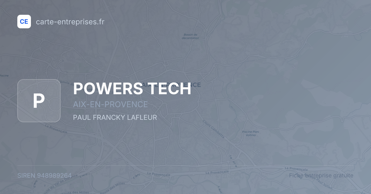 POWERS TECH — 948989264 — fiche entreprise