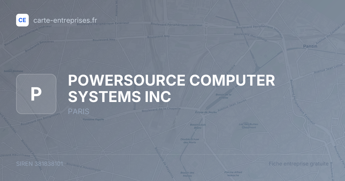 POWERSOURCE COMPUTER SYSTEMS INC — 381838101 — fiche entreprise