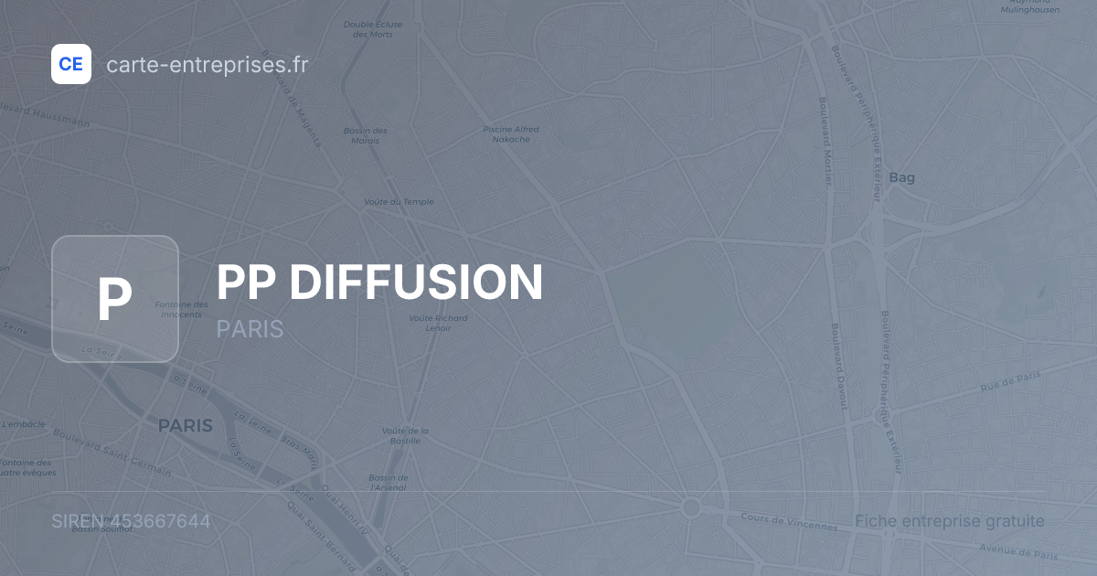 PP DIFFUSION — 453667644 — fiche entreprise