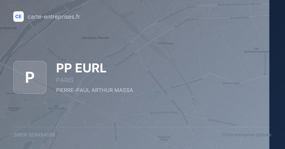 PP EURL — 929494599 — fiche entreprise