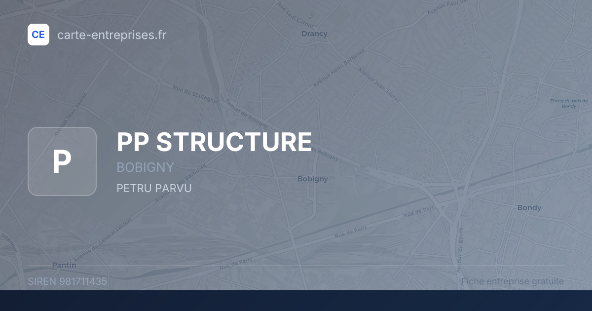 PP STRUCTURE — 981711435 — fiche entreprise