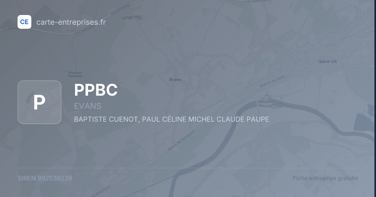 PPBC — 992539239 — fiche entreprise