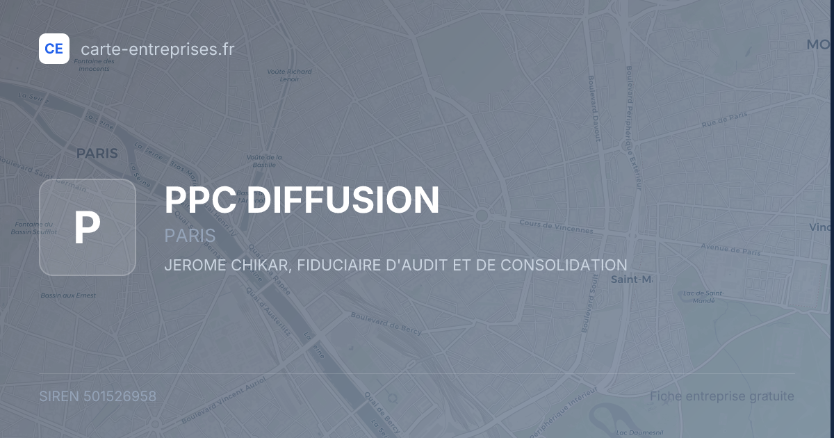 PPC DIFFUSION — 501526958 — fiche entreprise