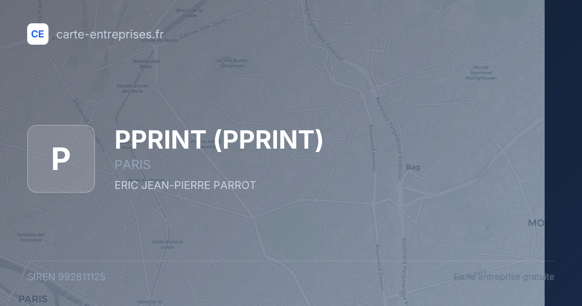 PPRINT — 992811125 — fiche entreprise