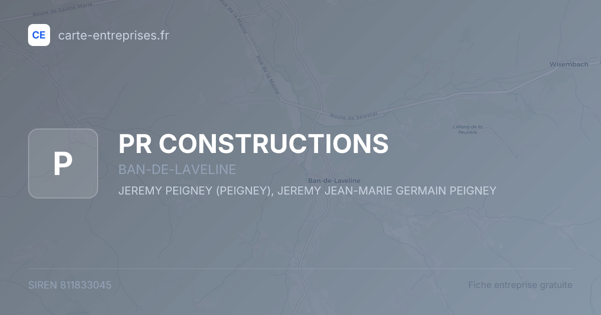 PR CONSTRUCTIONS — 811833045 — fiche entreprise