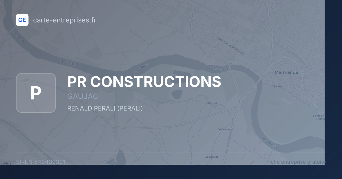 PR CONSTRUCTIONS — 840439301 — fiche entreprise