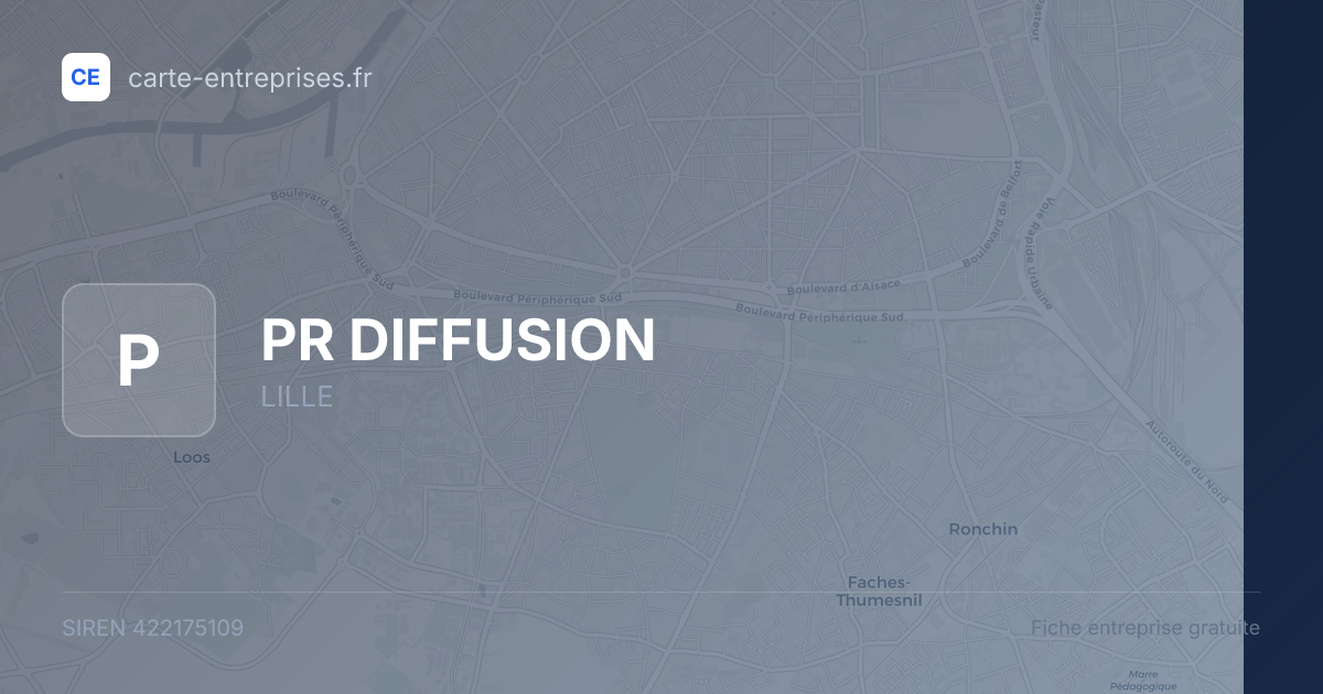 PR DIFFUSION — 422175109 — fiche entreprise