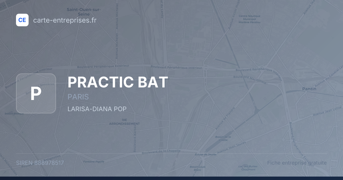 PRACTIC BAT — 888978517 — fiche entreprise