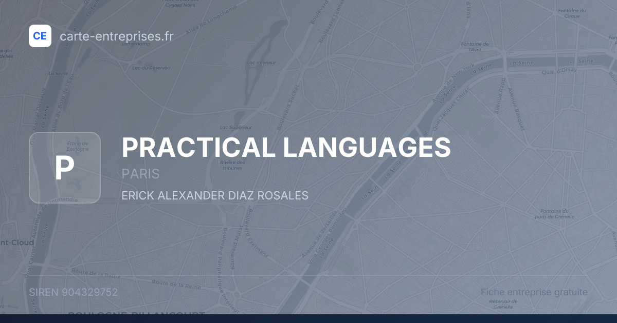 PRACTICAL LANGUAGES — 904329752 — fiche entreprise
