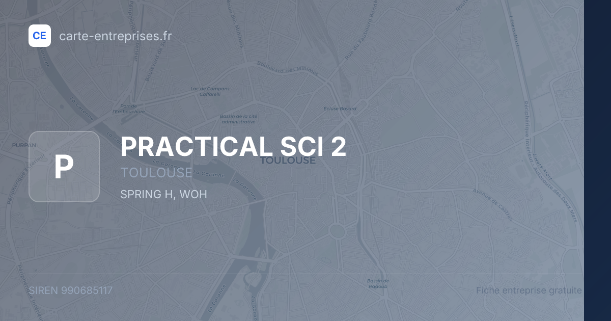 PRACTICAL SCI 2 — 990685117 — fiche entreprise