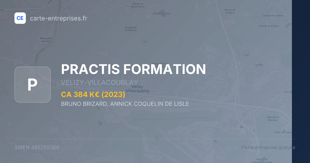 PRACTIS FORMATION — 495255366 — fiche entreprise
