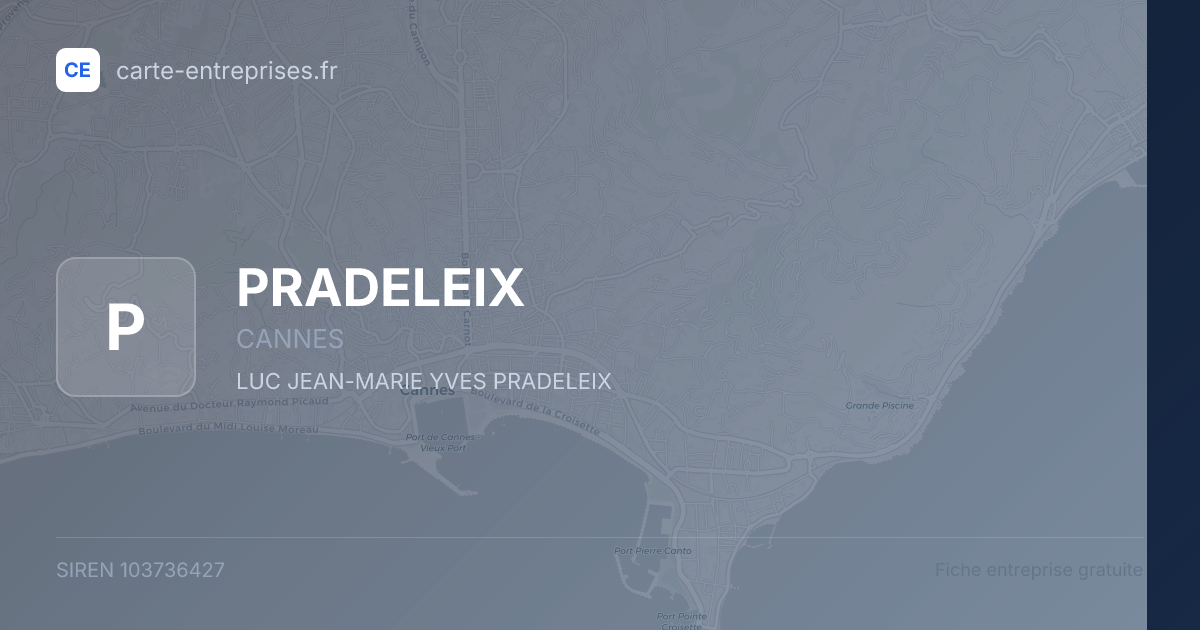 PRADELEIX — 103736427 — fiche entreprise