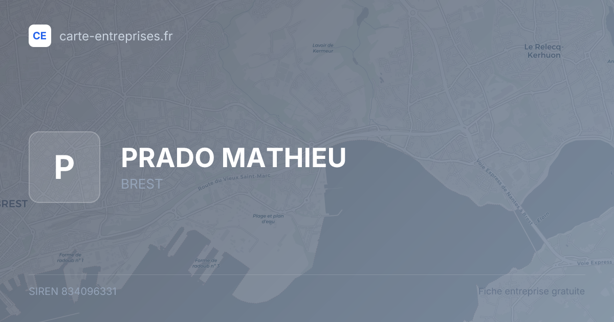 PRADO MATHIEU — 834096331 — fiche entreprise