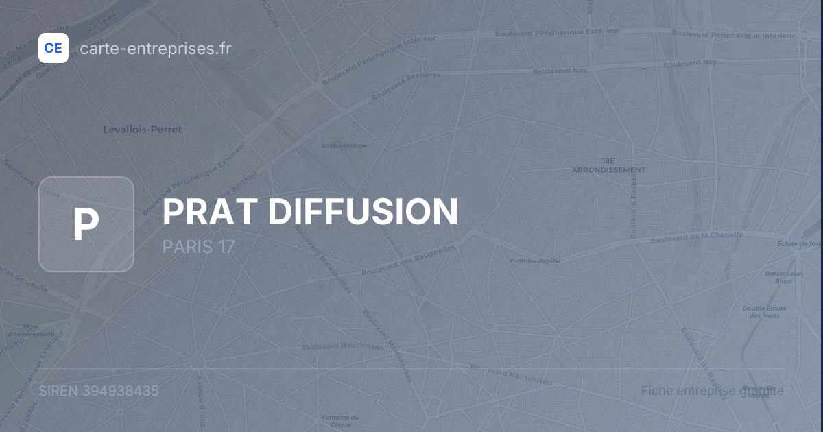 PRAT DIFFUSION — 394938435 — fiche entreprise
