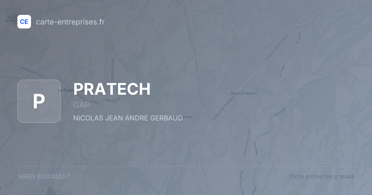 PRATECH — 812045557 — fiche entreprise