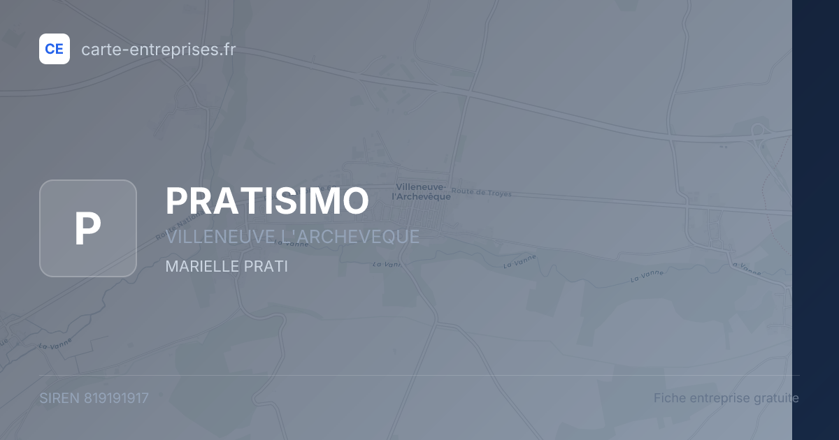 PRATISIMO — 819191917 — fiche entreprise