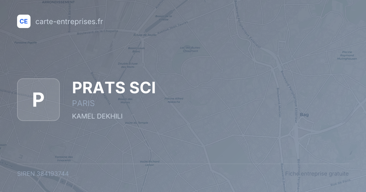 PRATS SCI — 384193744 — fiche entreprise